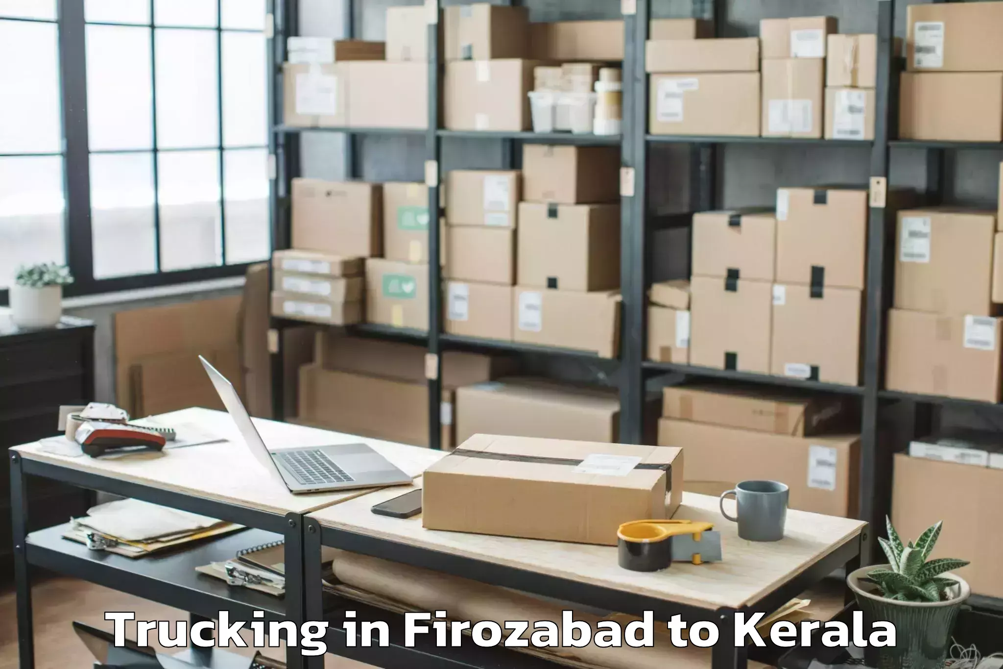 Professional Firozabad to Venjaramoodu Trucking